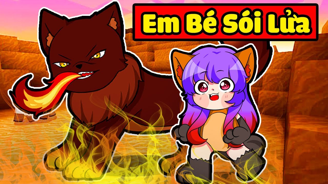 NABEE EM BÉ SÓI LỬA ĐƯỢC HACHI NHẬN NUÔI TRONG MINECRAFT*NABEE EM BÉ SÓI LỬA 🐺🔥👶