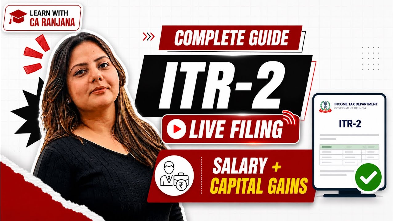 ITR-2 Filing AY 2026-27 | Salary + Capital Gains | Complete Live Step-by-Step Guide