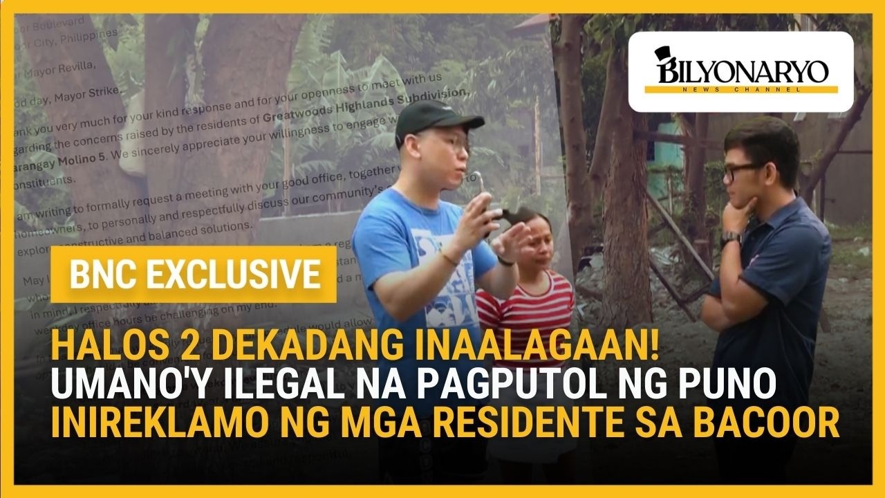 Mga residente sa Bacoor nag-petisyon laban sa umano’y ilegal na pagputol ng puno sa subdivision