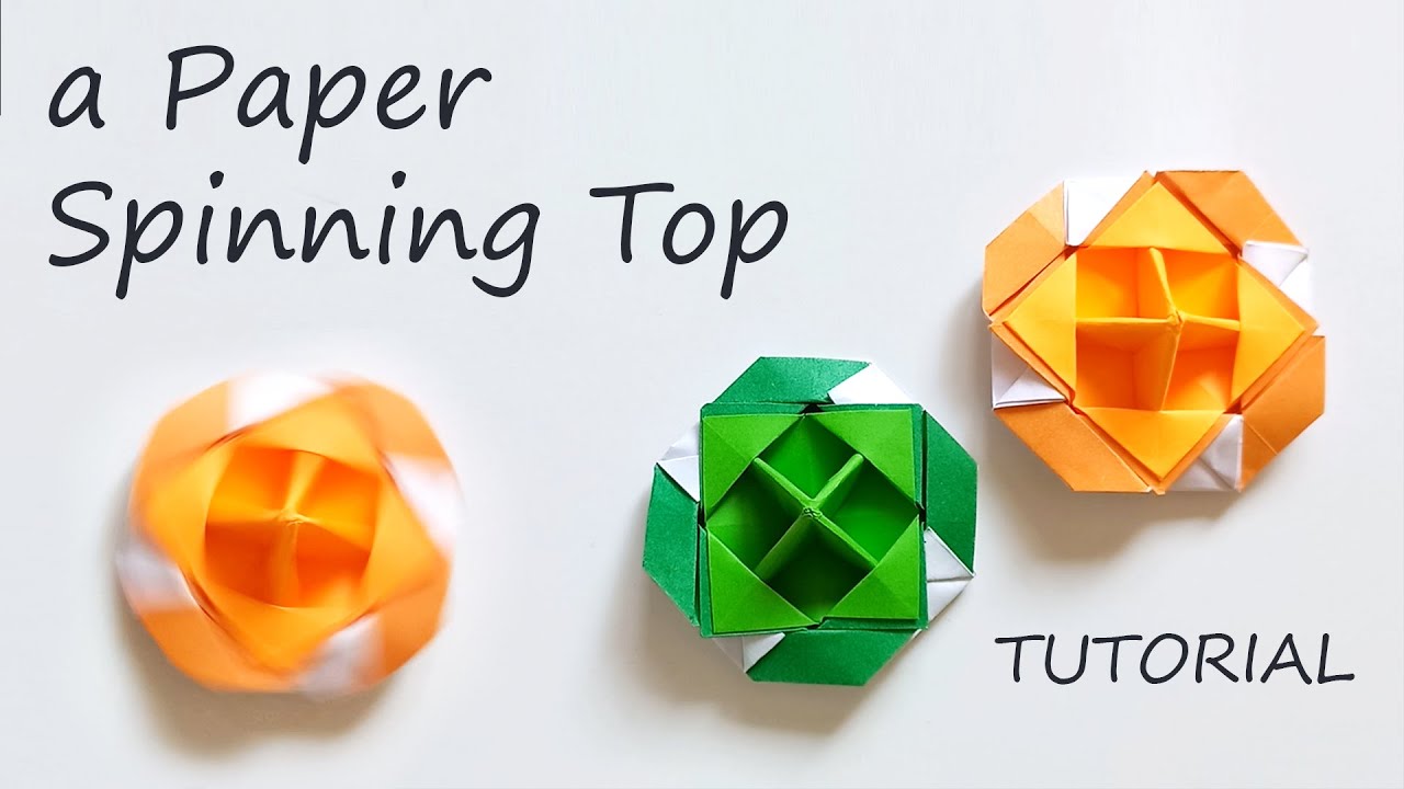 AMAZING Origami Spinning Top DIY paper whirligig | Origami Paper Beyblade || Peonza de origami