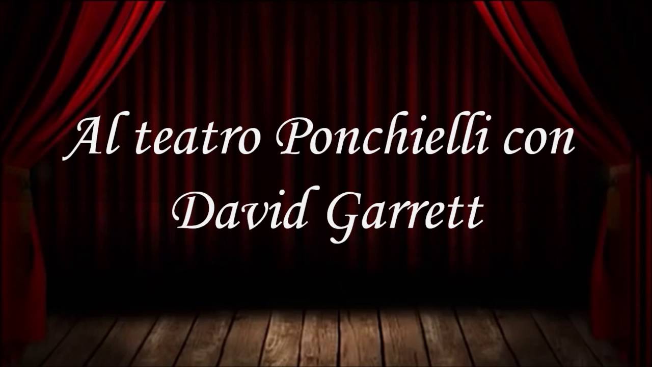 Al teatro Ponchielli con David Garrett 1° parte [UNA MELA AL GIORNO]