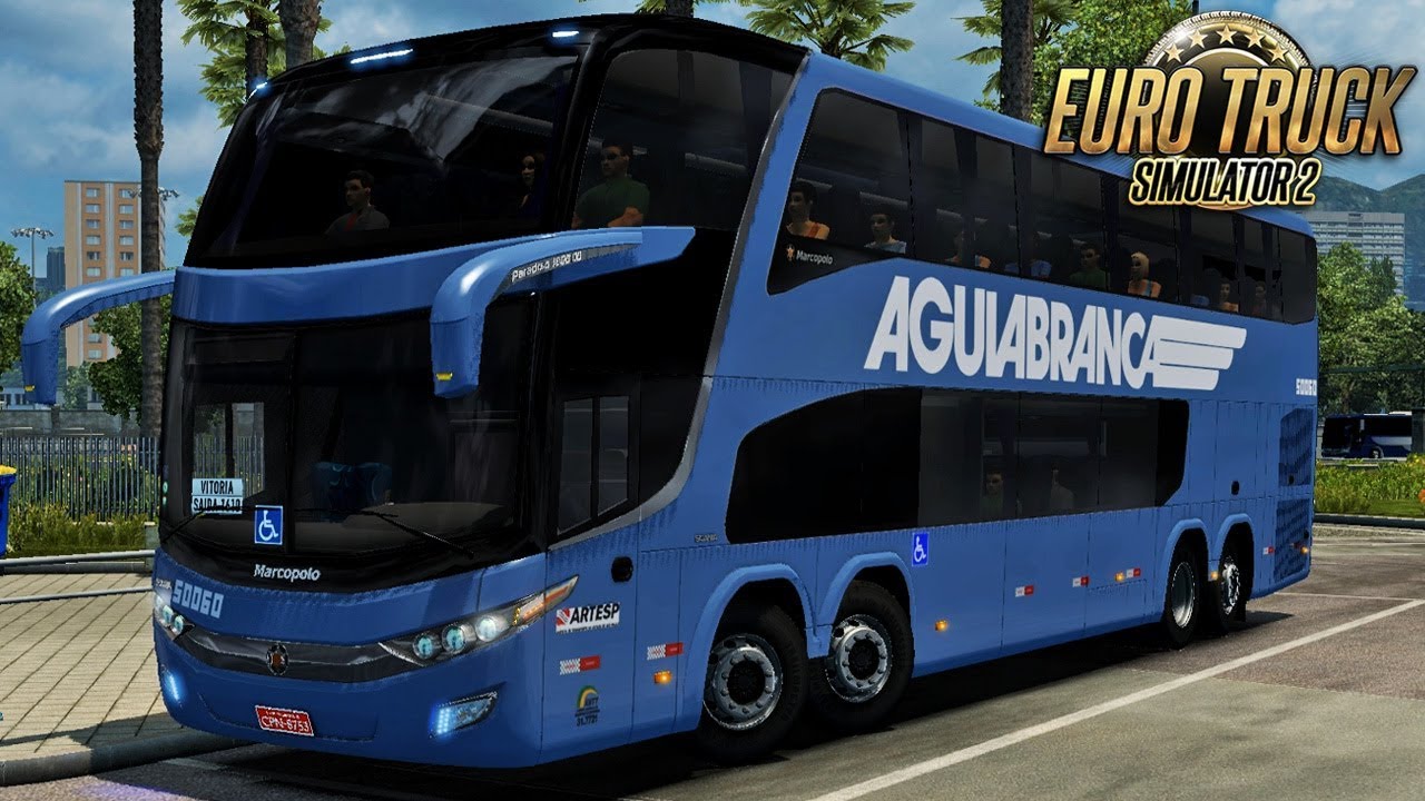 Paradiso 1800 DD | Aguia Branca | São Paulo/Vitória - Euro Truck Simulator 2 – Mod Bus
