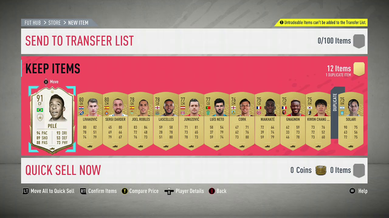 I PACKED PELE IN A FREE PACK ON FIFA 20!!!