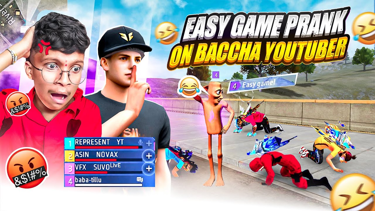 EASY GAME PRANK ON ANGRY BACCHA YOUTUBER 🤬 LIVE MAI GALI KA BAARISH