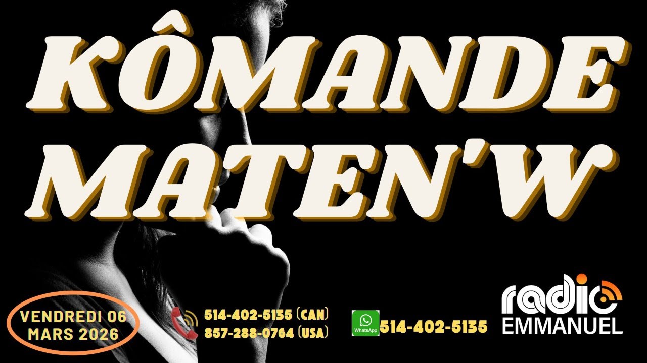 KÔMANDE MATEN'W | RADIO EMMANUEL | PIERRE BINSE ROCHE