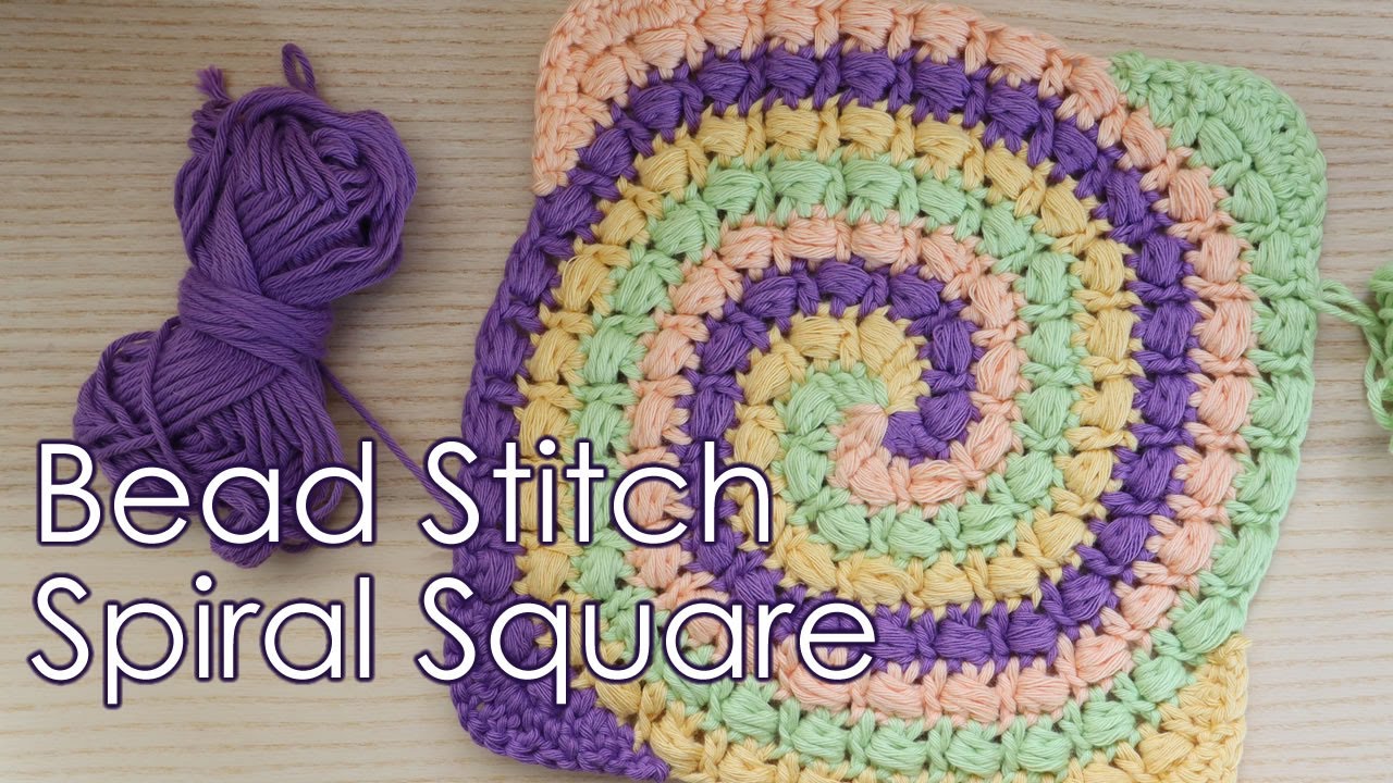 Bead Stitch Spiral Granny Square - How to Crochet