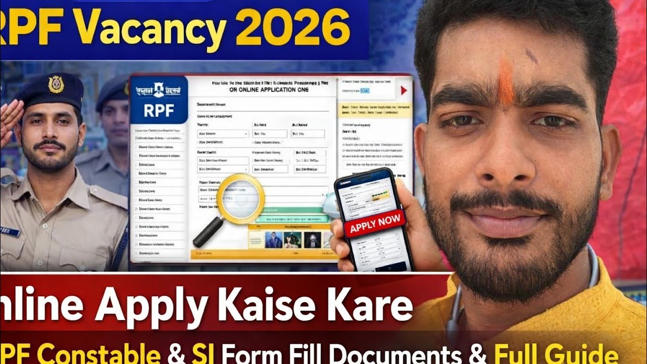 RPF Vacancy 2026 Online Apply Kaise Kare | RPF Constable & SI Form Fill Documents & Full Guide