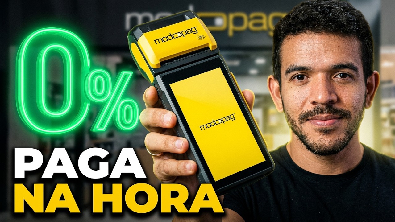 Maquina ModoPag Com Taxas MAIS BAIXAS e Agora Paga na Hora!