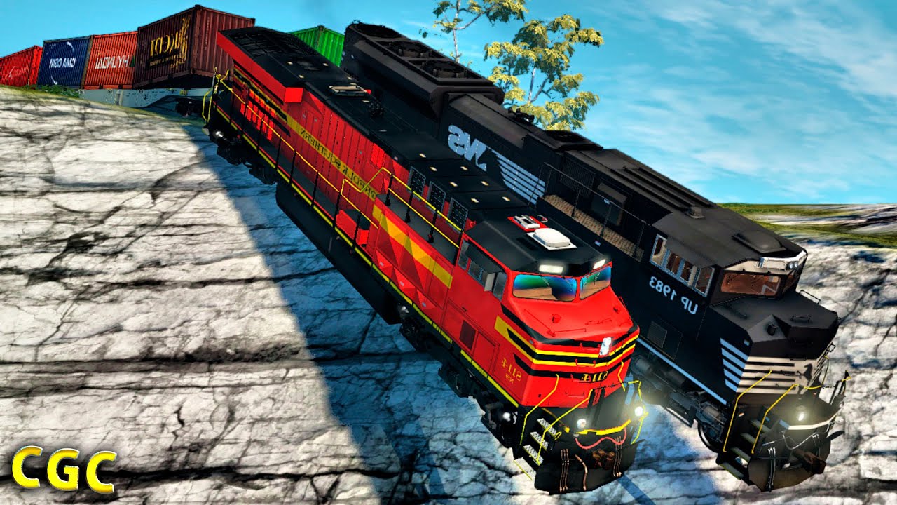 Train crashes #3 BeamNG Drive