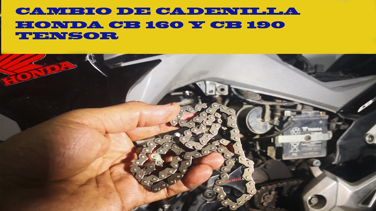 APRENDE A CAMBIAR LA CADENILLA Y A ARMAR EL CILINDRO DE TU HONDA CB 190 Y 160👨🏻‍🔧🏍️💯👉🏼