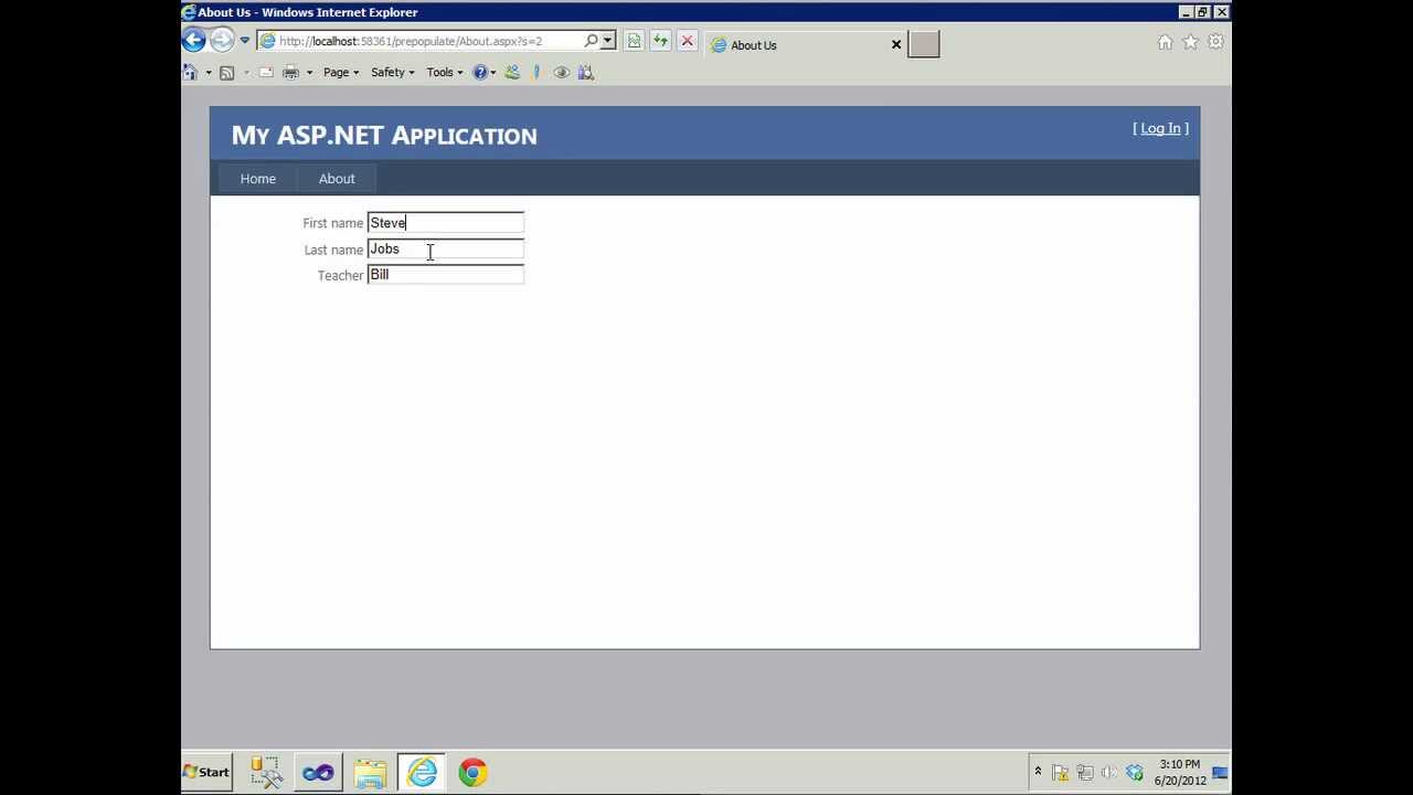 Pre-Populate Textbox in ASP.NET From Database