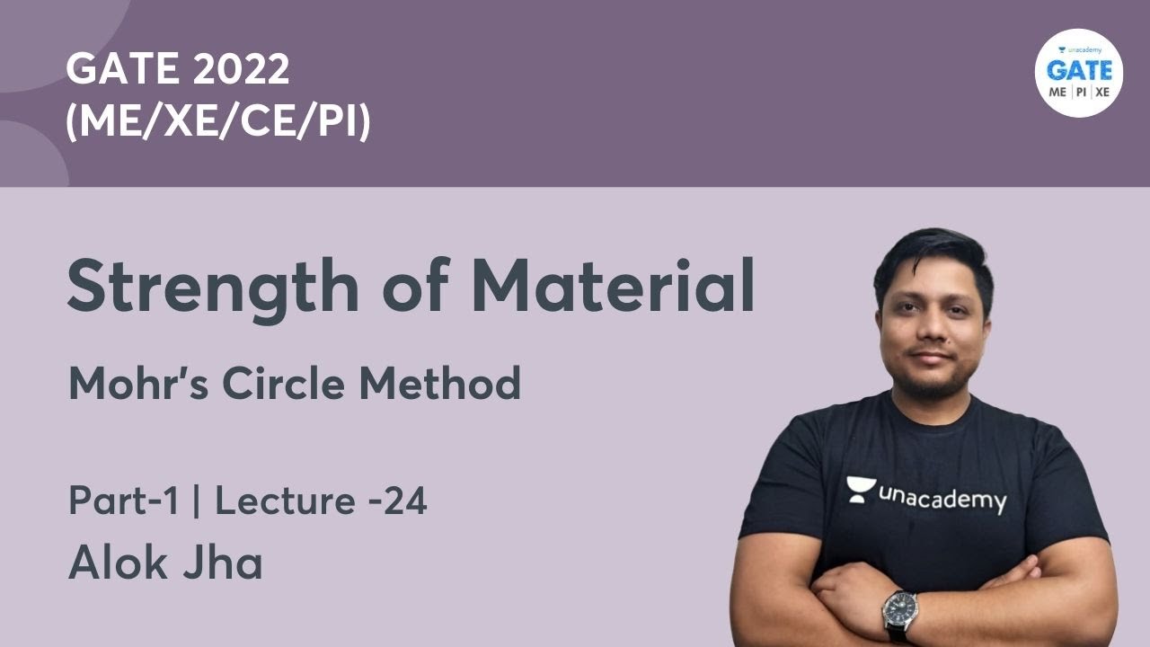 Mohr's Circle Method -1  | L24 |  Strength of Material | GATE 2022 (ME/XE/CE/PI)
