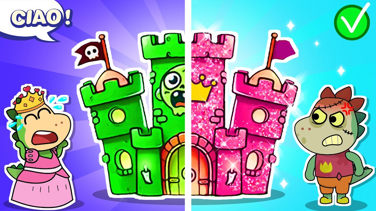 Zombi contro 👑 Principesse! La Battaglia del Castello 🏰! Storie per Bambini di Fire Spike🔥