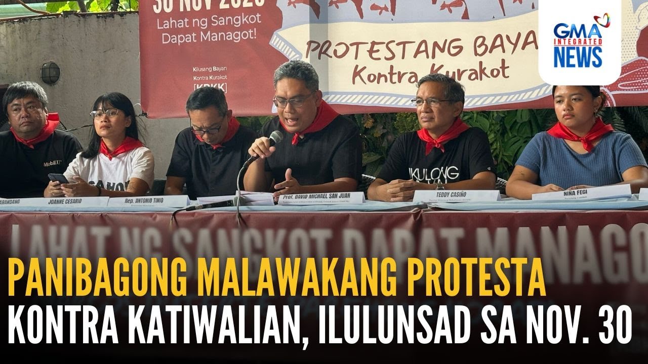 Panibagong malawakang protesta kontra katiwalian, ilulunsad sa Nov. 30 | GMA Integrated News
