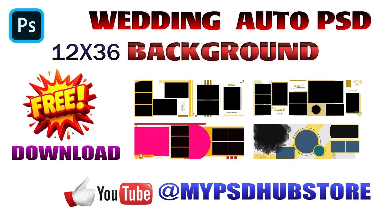 AUTO  PSD  WEDDING BACKGRAOUND