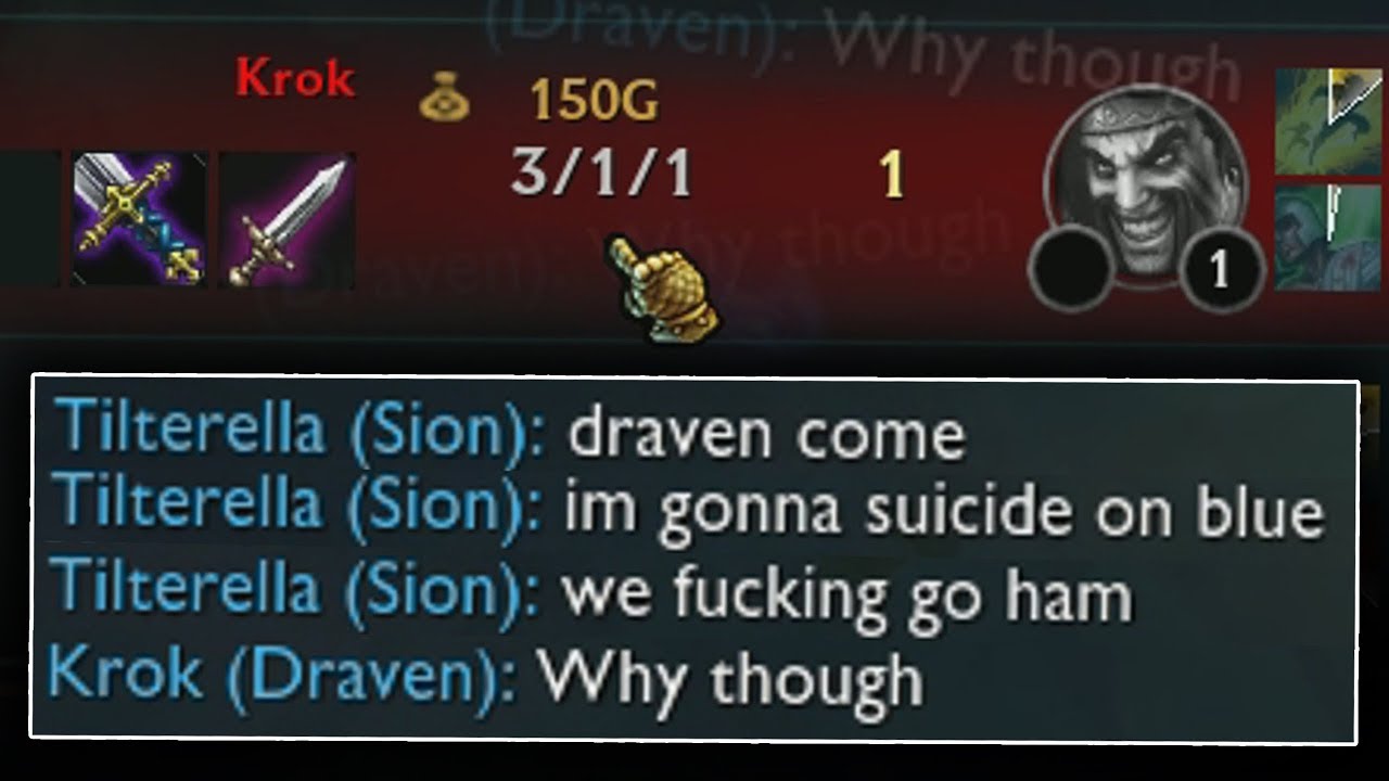 Draven + Level 1 BF Sword = 🤬   | League of Tilt