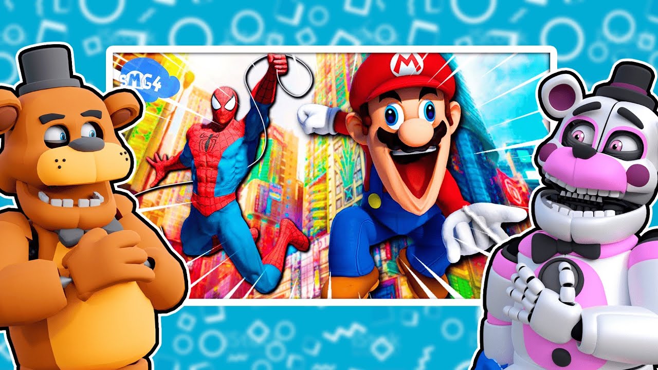 Freddy and Funtime Freddy REACT to SMG4: If Mario Was Spiderman