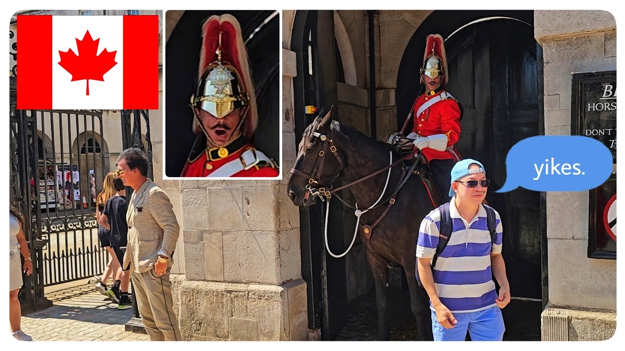 CANADIAN Guard's Voice and Massive Shout Destroys Multiple Tourists!