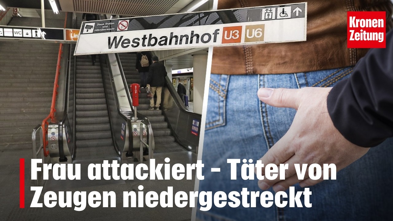 Frau attackiert – Täter von Zeugen niedergestreckt | krone.tv NEWS