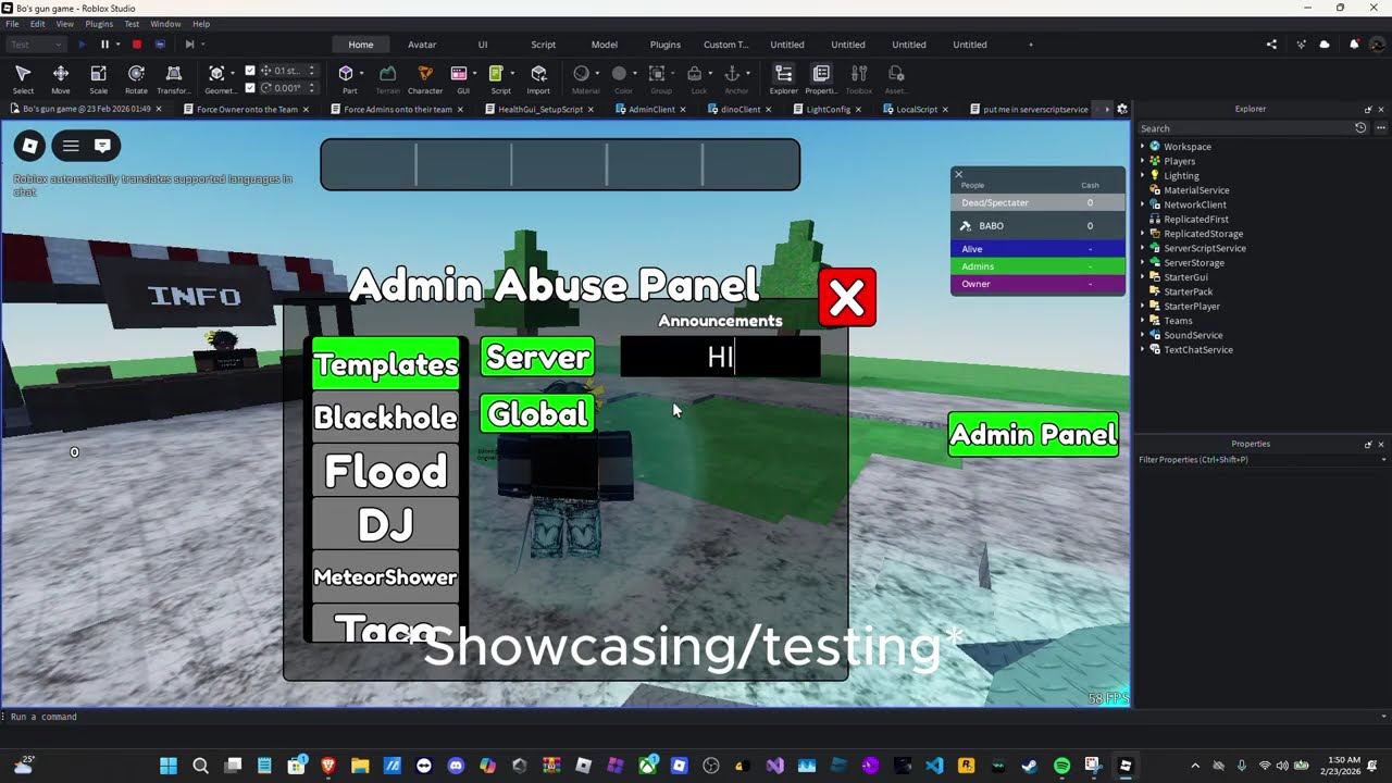Roblox Studio: Get Admin Abuse Panel FREE (No Paid Plugins) – Easy and simple Method