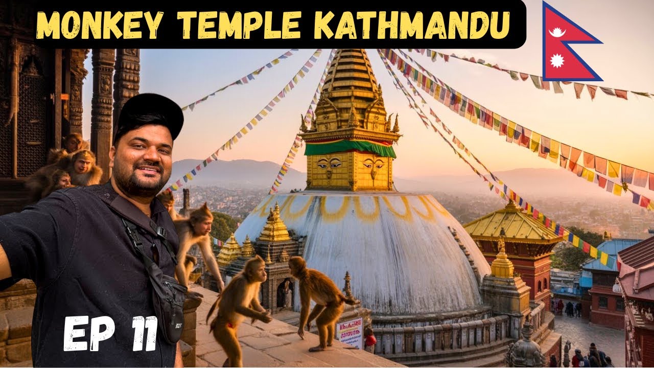 Monkey temple Kathmandu | syambhunath Buddhist temple | Nepal Ep 12