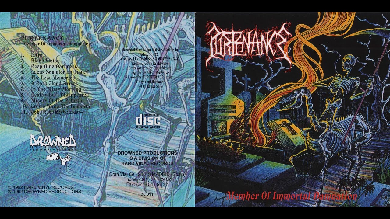 Purtenance (Fin) - Member of Immortal Damnation LP 1992 (DC-011)