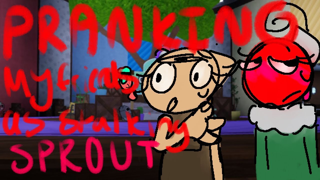 PRANKING MY FRIENDS AS STALKING SPROUT PT. 1 #dandysworld #shelly #sprout #bobette