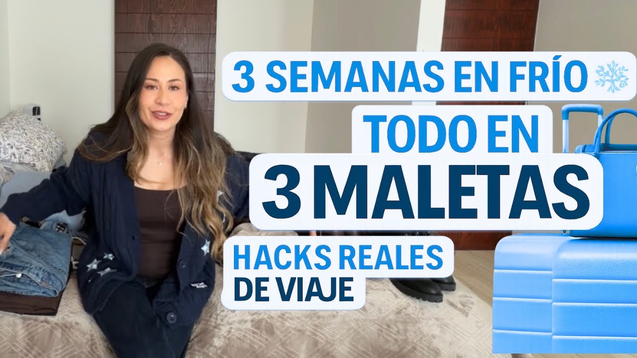 Cómo empacar para 3 semanas en clima frío | Hacks de viaje + Alemania 🇩🇪❄️