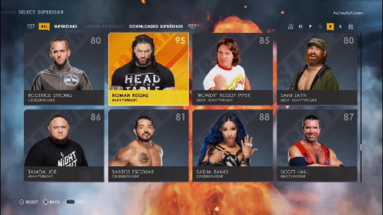 WWE 2K22 Roman Reigns Signatures & Finishers Moveset