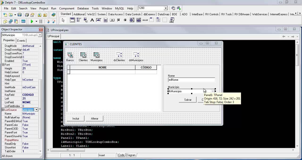 Como Utilizar De Maneira Simples o DBLookupComboBox No Delphi 7