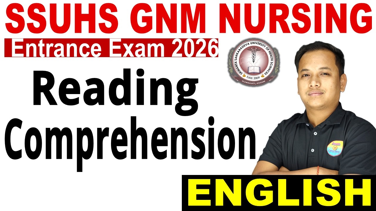 SSUHS GNM Nursing English Class // English Grammer Reading Comprehension  By Joydeep Sir