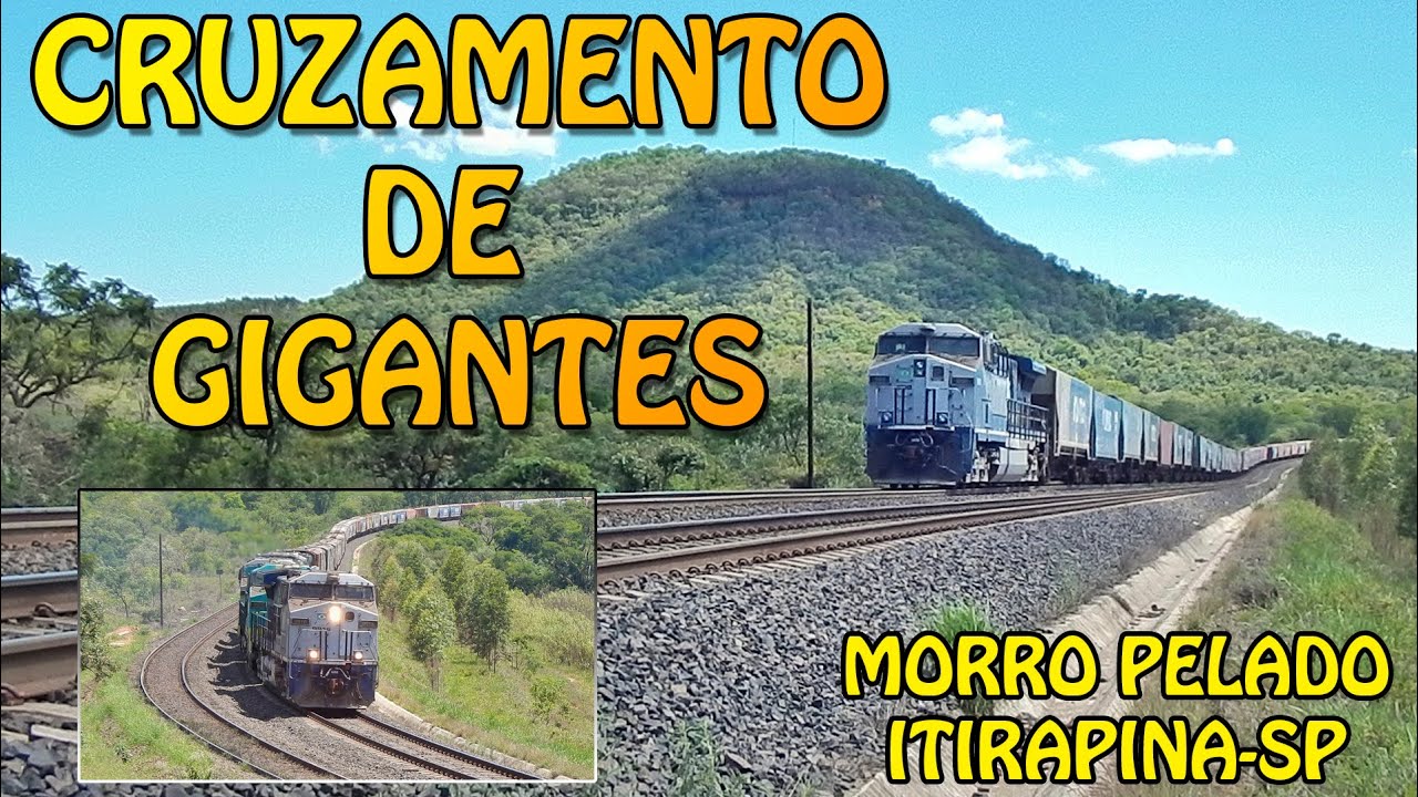 🚂 Cruzamento de dois trens gigantes em Itirapina-SP
