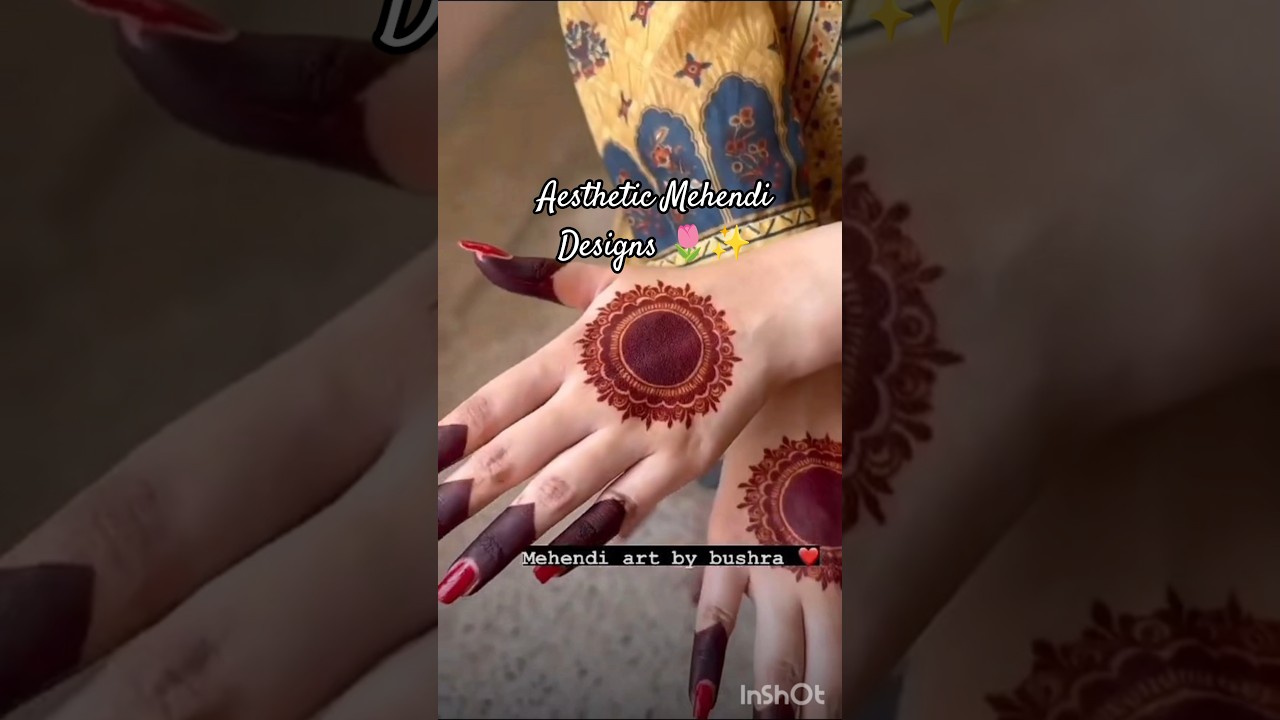 Aesthetic Mehendi Designs 🌷✨| Easy Backhand Mehndi | #henna #mehndi #wedding #shorts