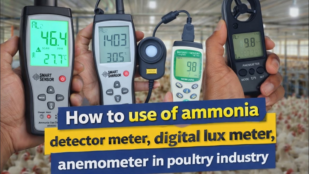 Poultry Farm Monitoring Tools Explained | Ammonia Meter, Lux Meter & Anemometer