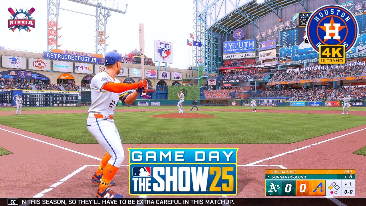 MLB The Show 25 Houston Astros vs Oakland Athletics - Gameplay PS5 4K 60fps