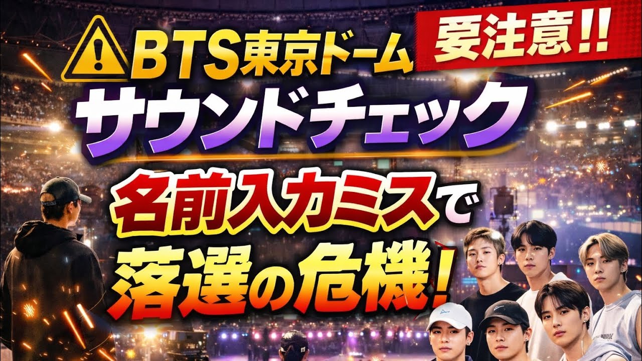 ⚠️BTS東京ドーム公演 サウンドチェック要注意‼️名前入力ミスで落選の可能性⁉️💥.                         #bts #japan #korea #japanese #v 