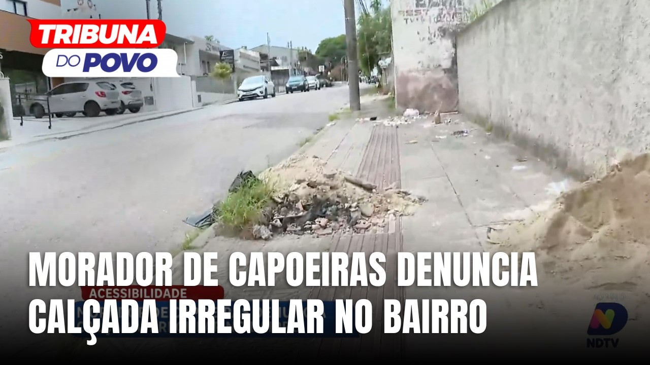 Situação das calçadas preocupa moradores em Capoeiras