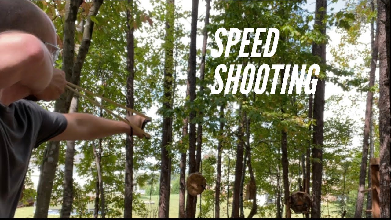 Speed shooting with a slingshot