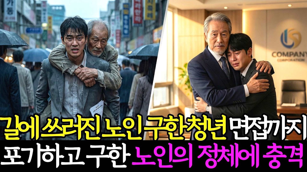 폐지 줍는 노인 업고 뛰느라 면접장 못 간 취준생, 알고 보니 그 노인이 '실종된 회장님 아버지'로 밝혀져 기업 전체가 뒤집힘 ㅣ노후사연ㅣ감동사연ㅣ라디오사연ㅣ오디오북