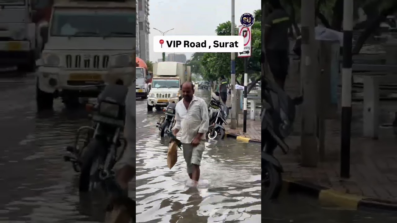 Gujarat Rain Reality: Struggle & Survival 🌧️🙏 ll 400+ Bikes Underwater in Surat! 😱🚨#GujaratRains