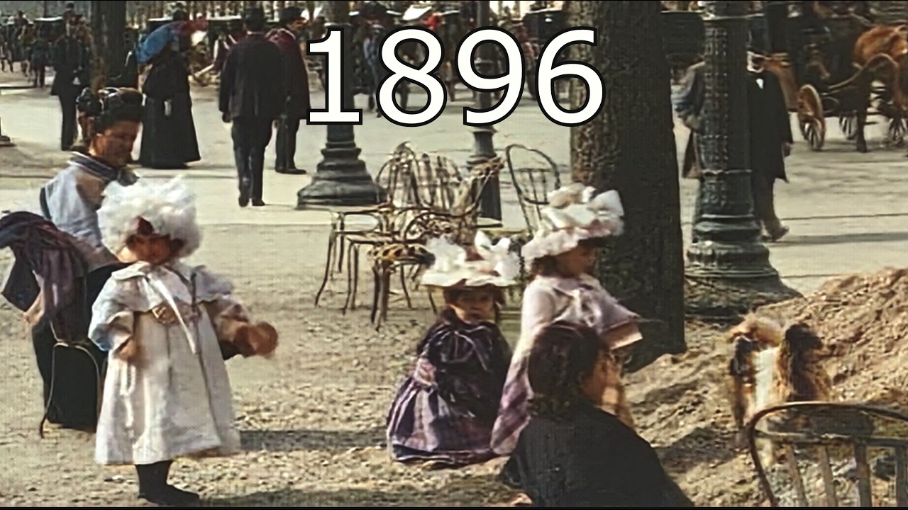 (1896, 4K, 60fps) A day in XIX Century life.