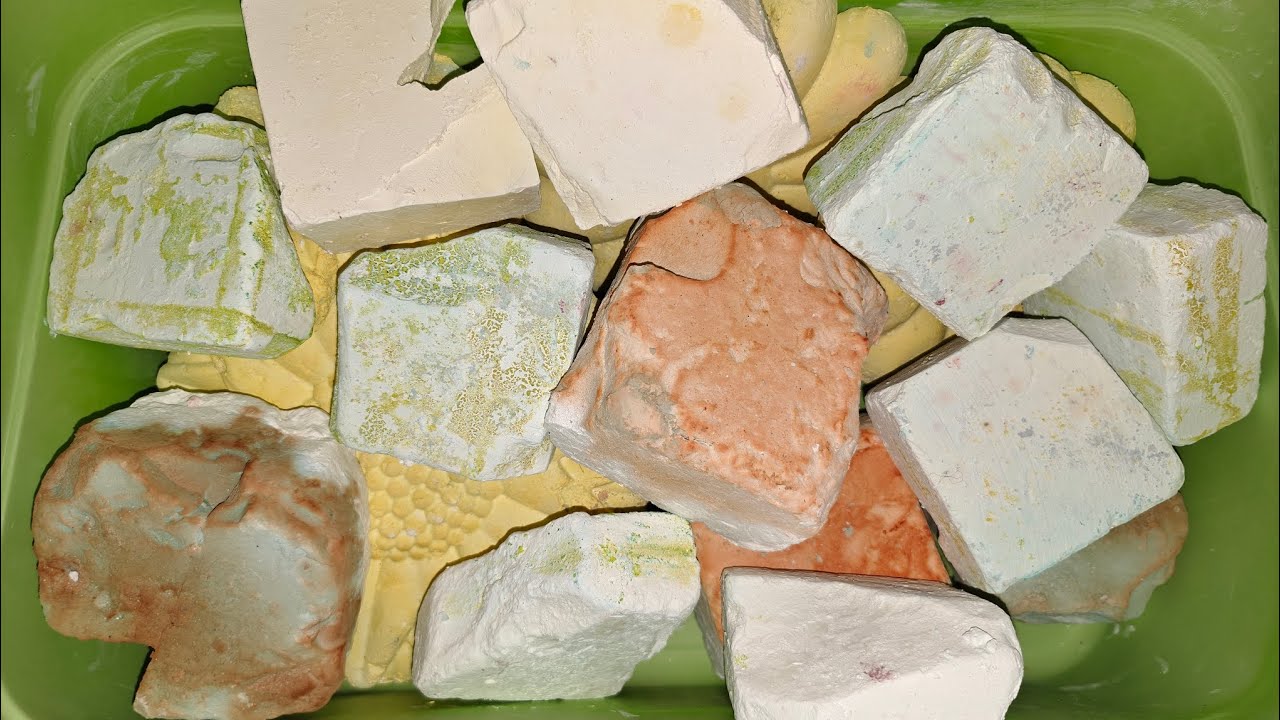 Mixed Dyed Gym Chalk Blocks｜Soft & Crispy Texture ASMR For Stress Relief