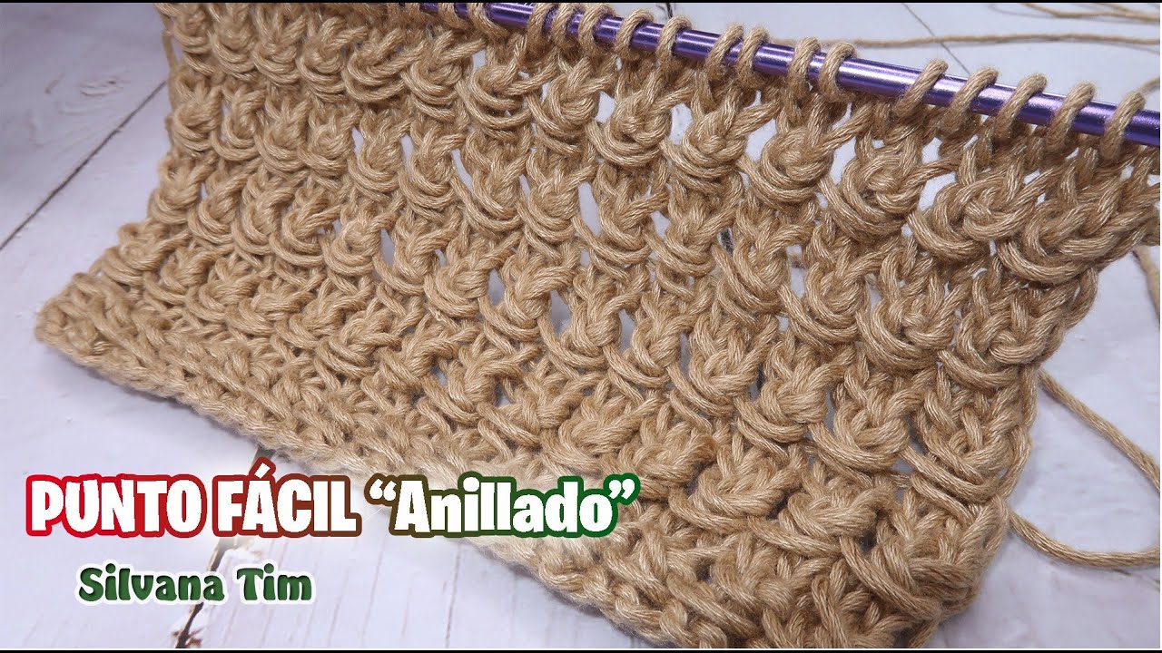 Puntos a dos agujas: Punto fácil 