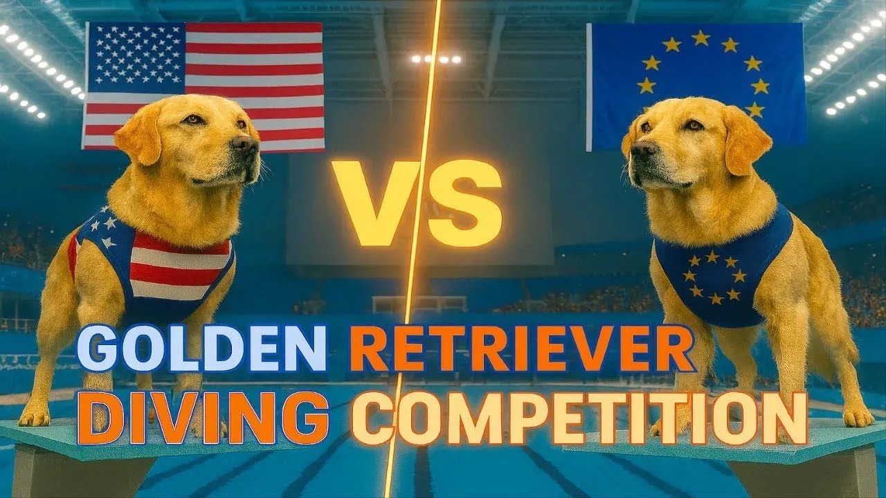 Олимпиада для собак 2025 🐕🌍 | Грандиозное олимпийское событие по прыжкам в воду среди золотистых ...