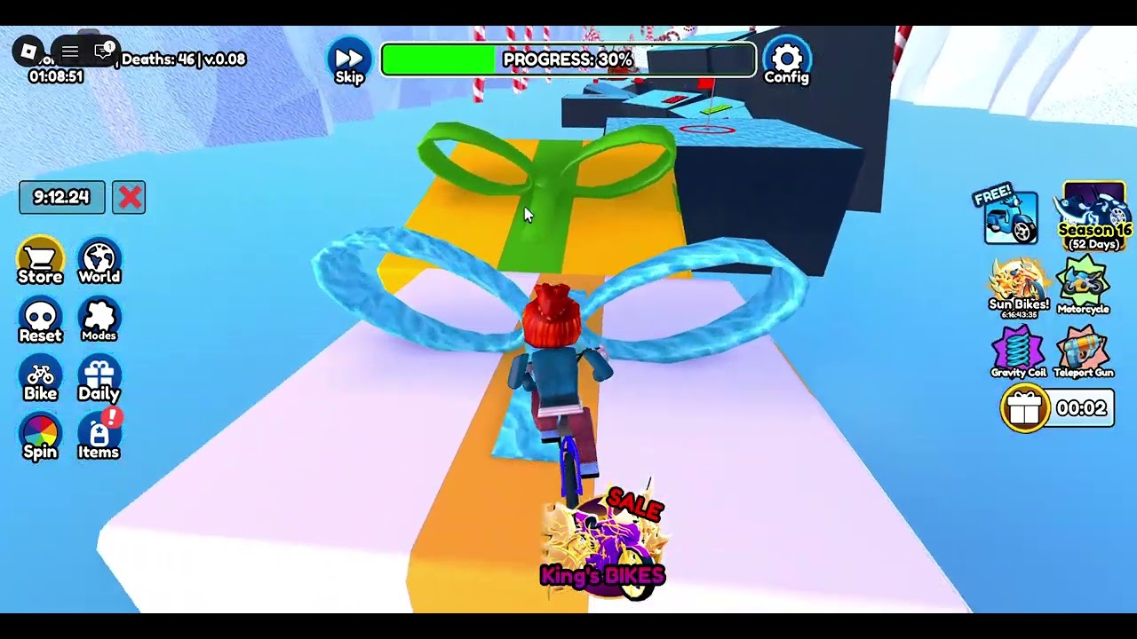 Roblox estoi andando en bicicleta