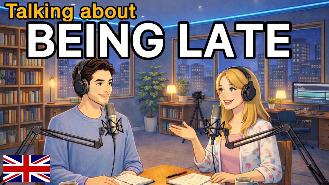 How to talk about Being late In English | English conversation practice | English podcast 