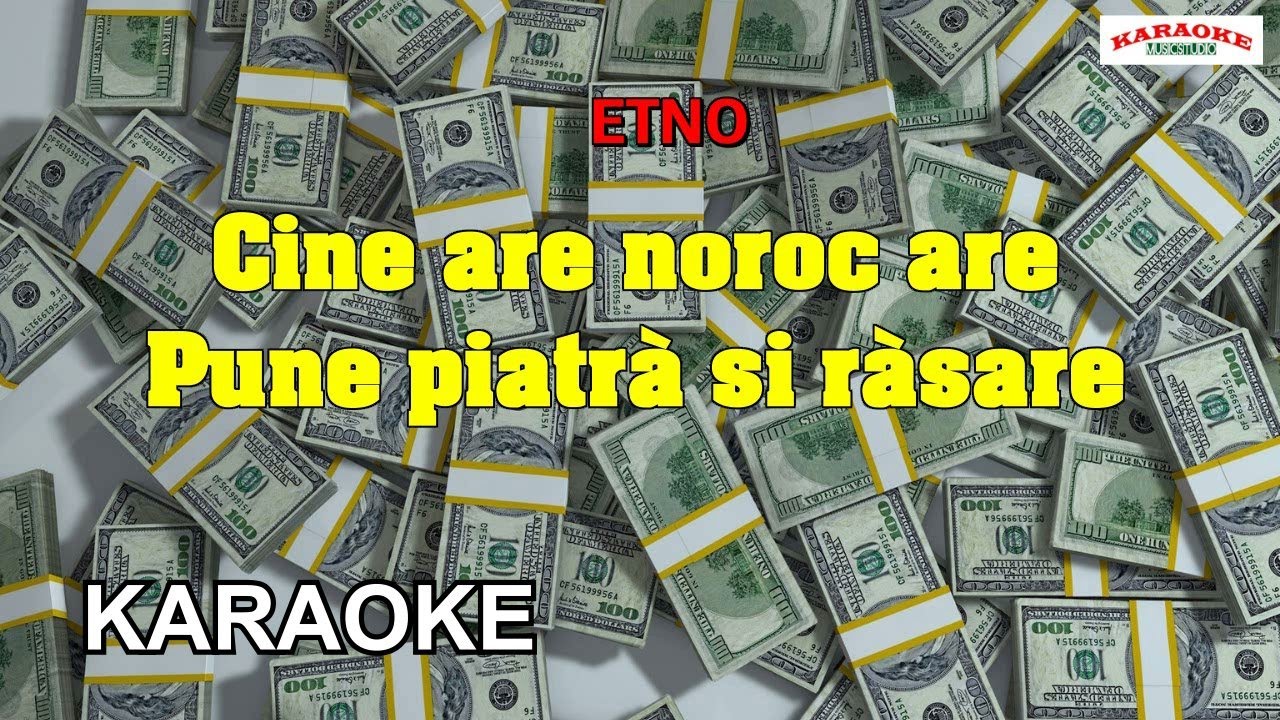 Karaoke 🎶 Cine are noroc are 🎤 (COVER)🎵Nicolae Guta