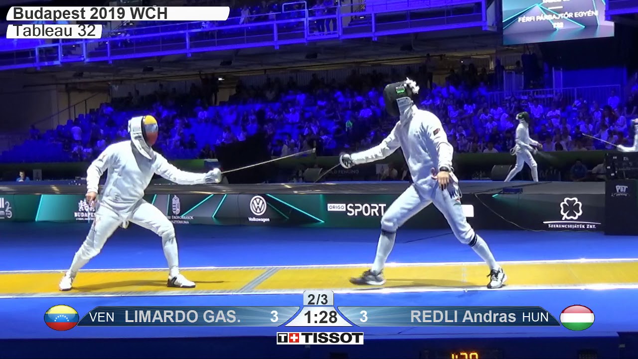 2019 242 T32 08 M E Individual Budapest HUN WCH YELLOW REDLI HUN vs LIMARDO GASCON VEN