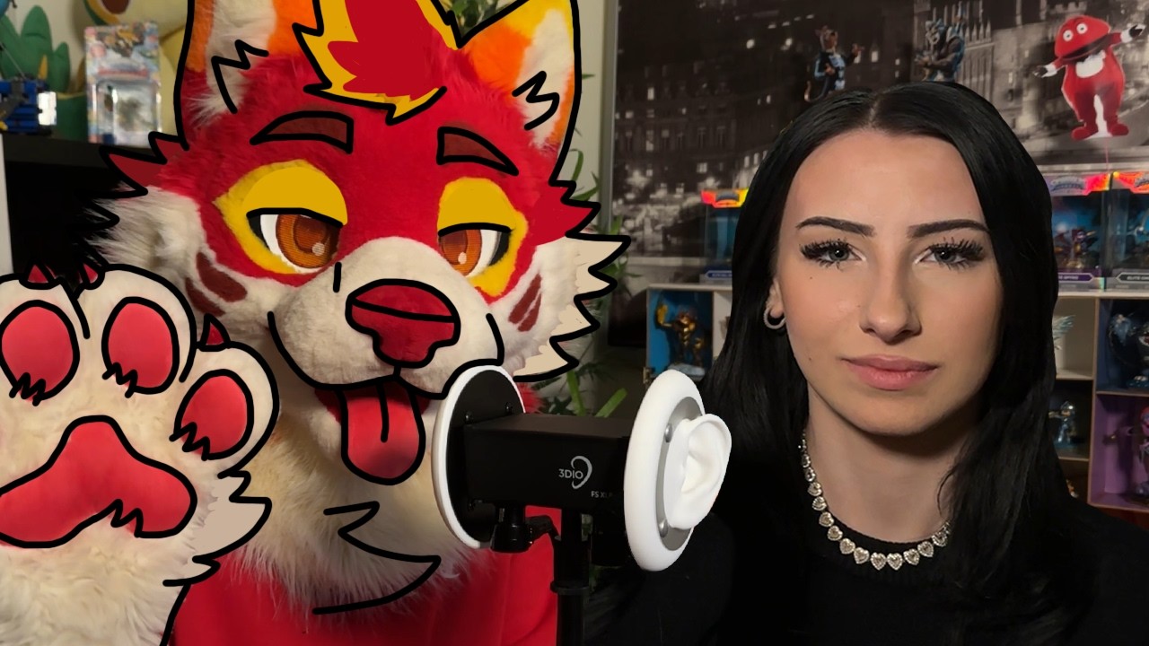 My First Furry ASMR Video with my Non-Furry Sister 🫂 (3DIO)