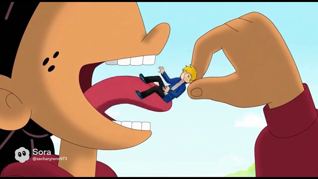 Giantess have a human snack